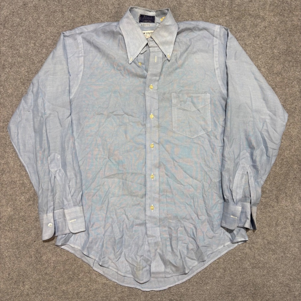 Vintage Gant Shirtmakers Hutzler's Baltimore Blue Oxford Button Down Shirt Mens